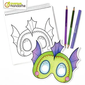 Omaľovánky Avenue Mandarine Graffy Pop Mask Rozprávkové zvieratká